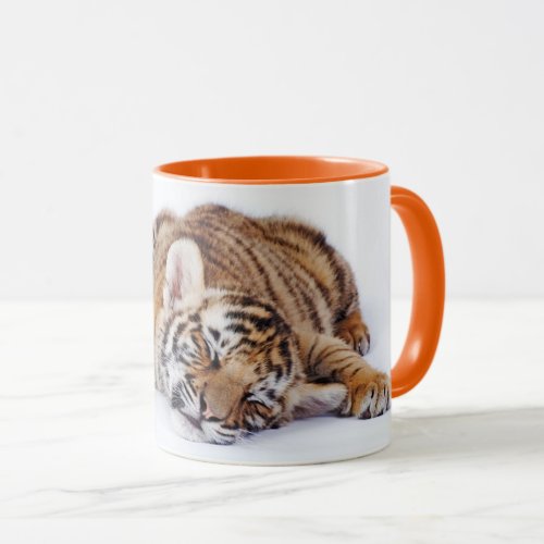 Cutest Baby Animals  Sleepy Baby Tiger Cub Mug