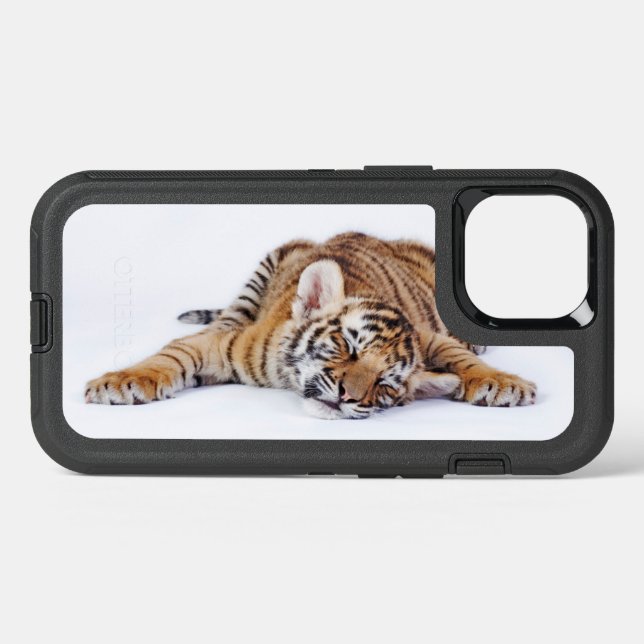 Cutest Baby Animals | Sleepy Baby Tiger Cub Otterbox iPhone Case (Back Horizontal)