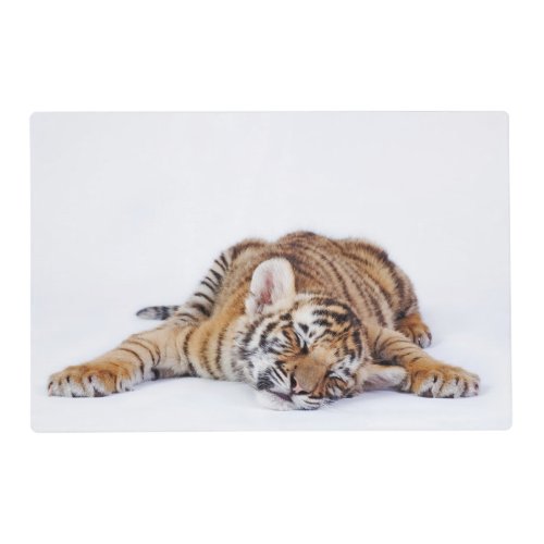 Cutest Baby Animals  Sleepy Baby Tiger Cub Placemat