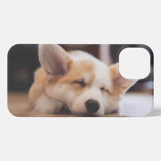 Cutest Baby Animals | Sleepy Corgi iPhone Case (Back Horizontal)
