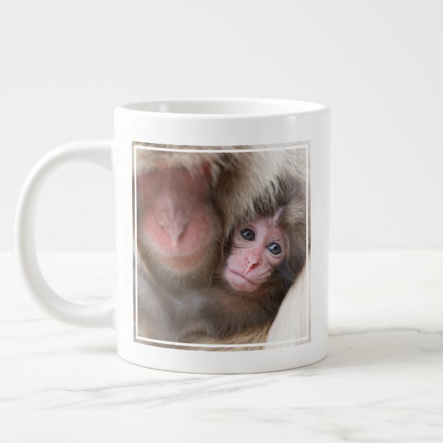 Cutest Baby Animals | Snow Monkey Giant Coffee Mug (Left)