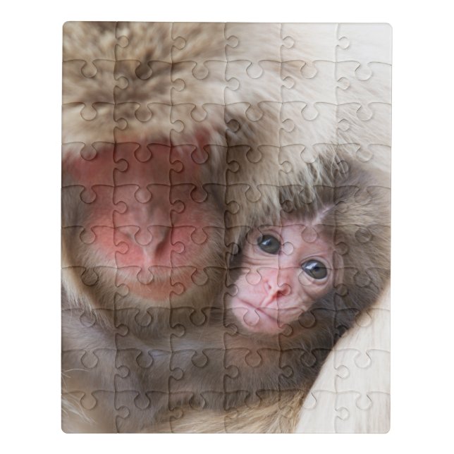 Cutest Baby Animals | Snow Monkey Jigsaw Puzzle (Puzzle Vertical)