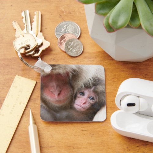 Cutest Baby Animals  Snow Monkey Keychain