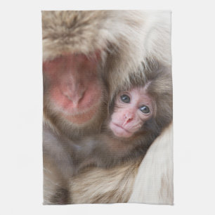 Cutest Baby Animals   Snow Monkey Kitchen Towel