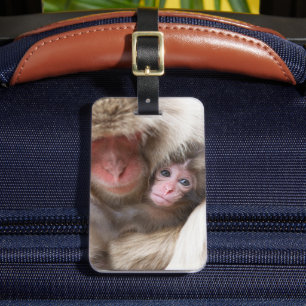 Cutest Baby Animals Snow Monkey Luggage Tag