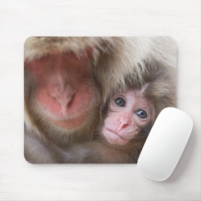 Cutest Baby Animals | Snow Monkey Mouse Pad (With Mouse)