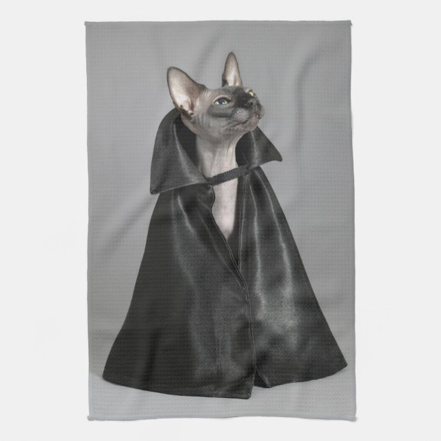 Cutest Baby Animals | Sphynx Hairless Cat Kitchen Towel (Vertical)