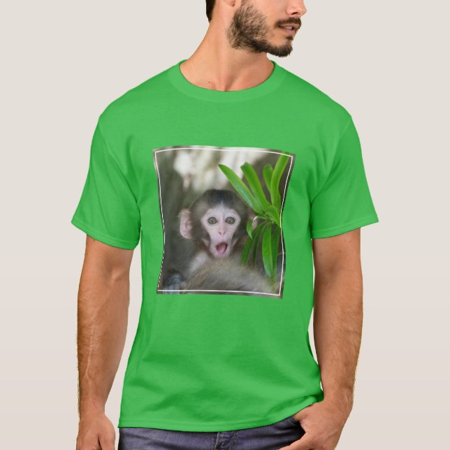 Cutest Baby Animals | Surprised Snow Monkey T-Shirt (Front)