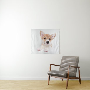 Cutest Baby Animals   Sweet Baby Corgi Tapestry