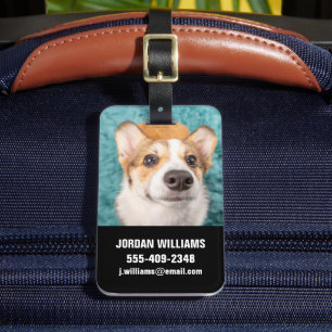 Cutest Baby Animals Sweet Corgi Puppy Face Luggage Tag