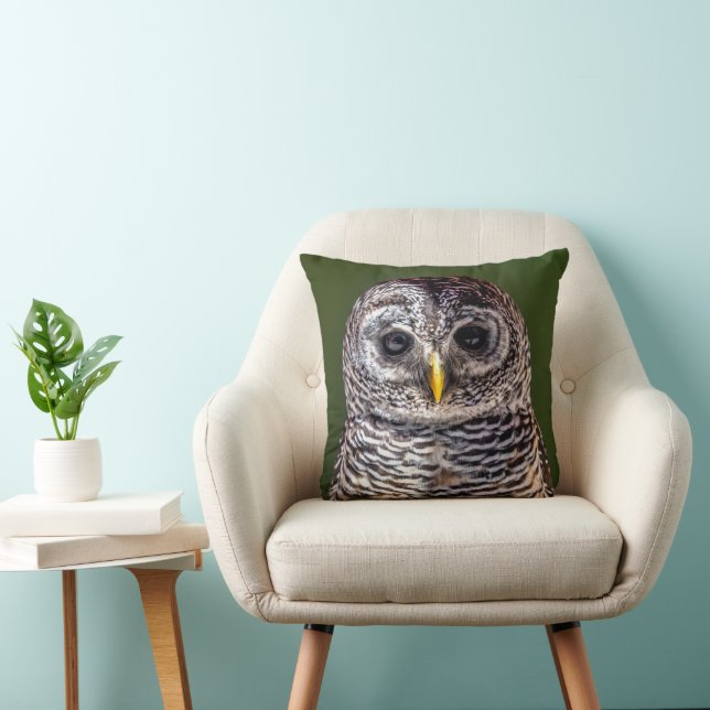 Cutest Baby Animals | Tawny Owl Throw Pillow (Chair)