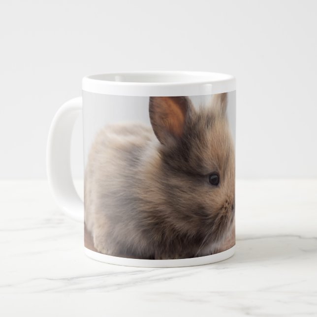 Cutest Baby Animals | Tiny Baby Bunny Giant Coffee Mug (Front Left)
