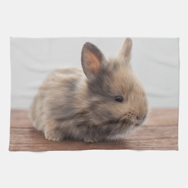 Cutest Baby Animals | Tiny Baby Bunny Kitchen Towel (Horizontal)