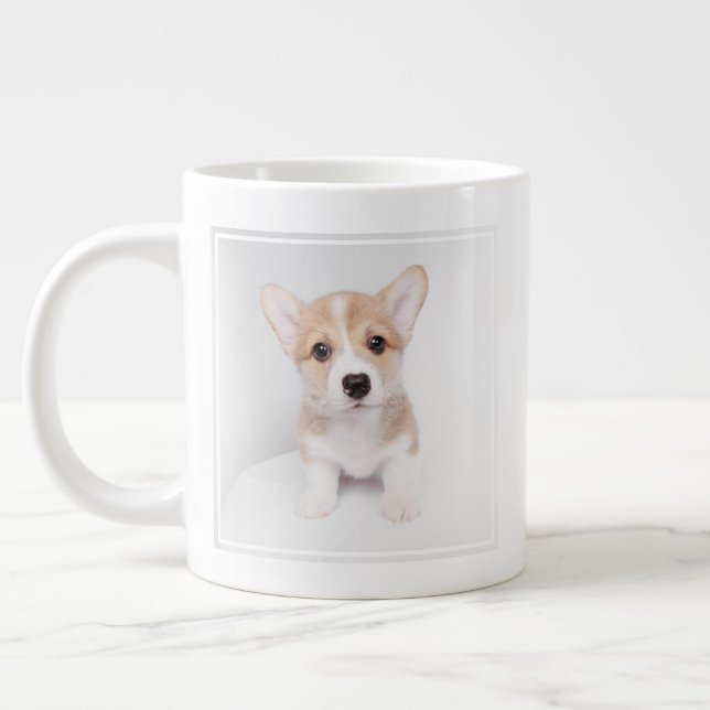 Cutest Baby Animals | Tiny Corgi Giant Coffee Mug (Left)