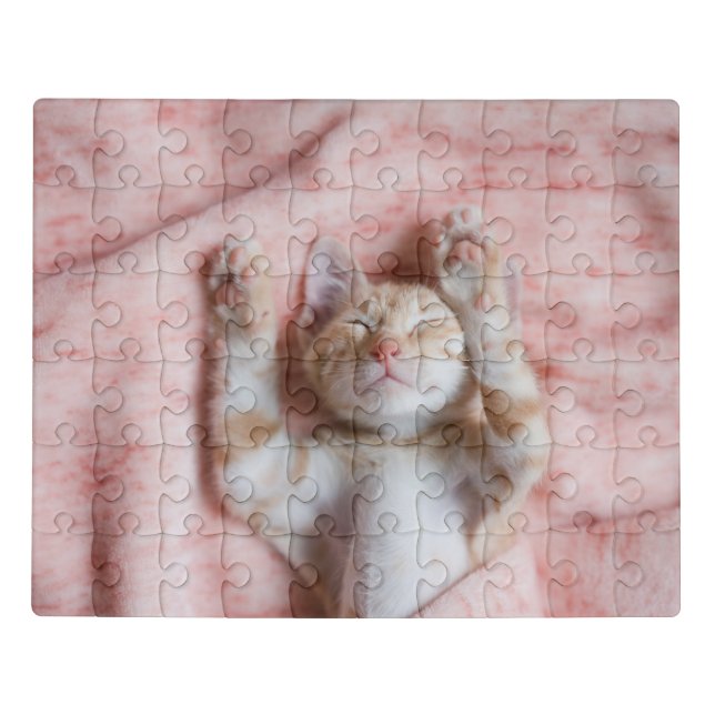 Cutest Baby Animals | Tiny Orange Striped Kitten Jigsaw Puzzle (Puzzle Horizontal)