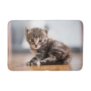 Cutest Baby Animals Tiny Tabby Kitten Bath Mat