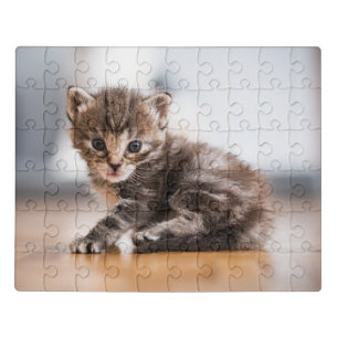 Cutest Baby Animals   Tiny Tabby Kitten Jigsaw Puzzle