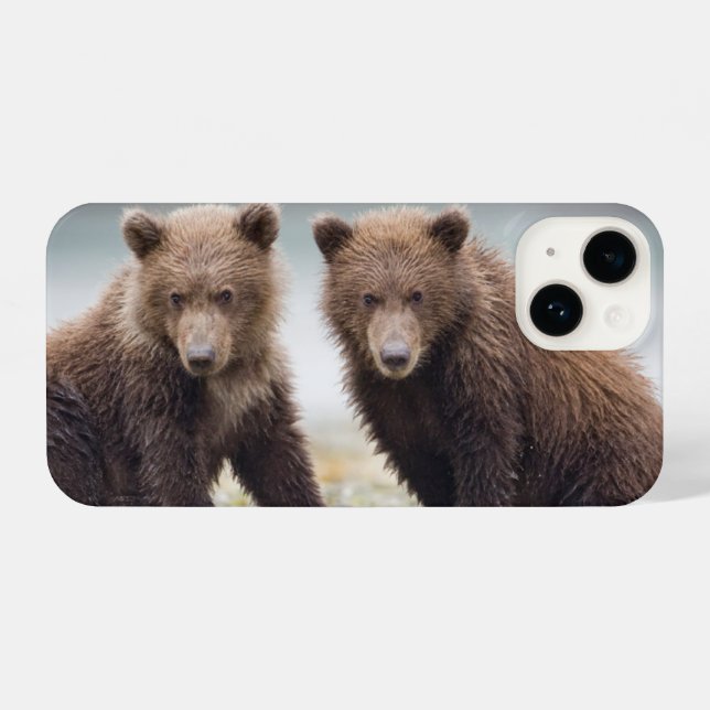 Cutest Baby Animals | Two Bear Cubs iPhone Case (Back Horizontal)