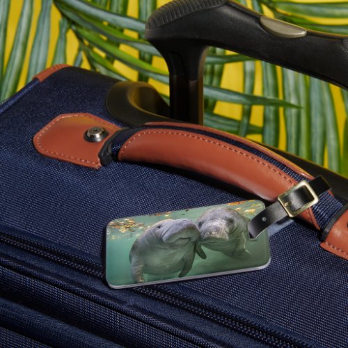 Cutest Baby Animals  Two Manatees Luggage Tag