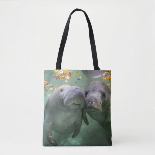 Cutest Baby Animals Two Manatees Tote Bag