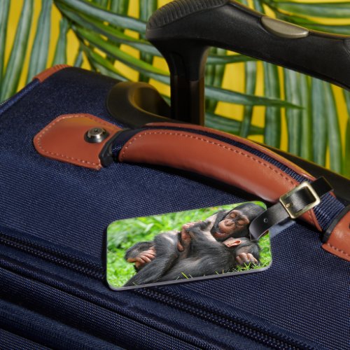 Cutest Baby Animals  Two Young Chimpanzees Luggage Tag