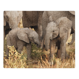Cutest Baby Animals Two Young Elephants Jigsaw Puzzle