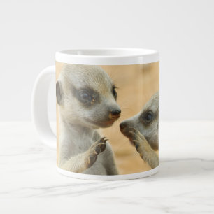Cutest Baby Animals Two Young Meerkats Giant Coffee Mug