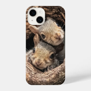 Cutest Baby Animals   Two Young Squirrels iPhone 14 Case