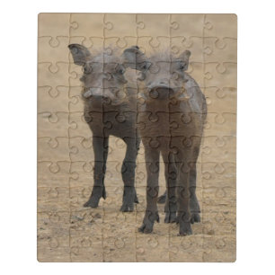 Cutest Baby Animals Two Young Warthogs Jigsaw Puzzle