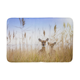 Cutest Baby Animals   Two Young White Tailed Deer Bath Mat