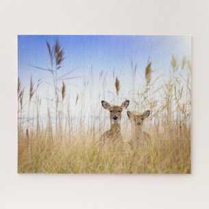 Cutest Baby Animals Two Young White Tailed Deer Jigsaw Puzzle