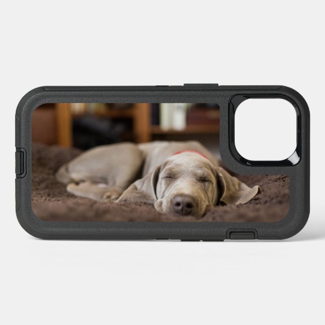 Cutest Baby Animals | Weimaraner Puppy Sleeping Otterbox iPhone Case (Back Horizontal)