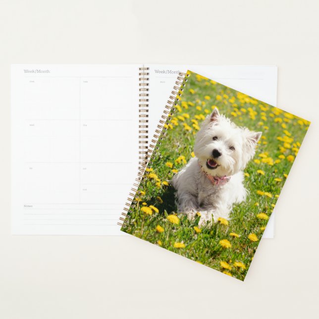 Cutest Baby Animals | Westie Dog in Dandelions Planner (Display)