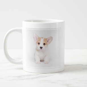Cutest Baby Animals White Corgi Puppy Giant Coffee Mug