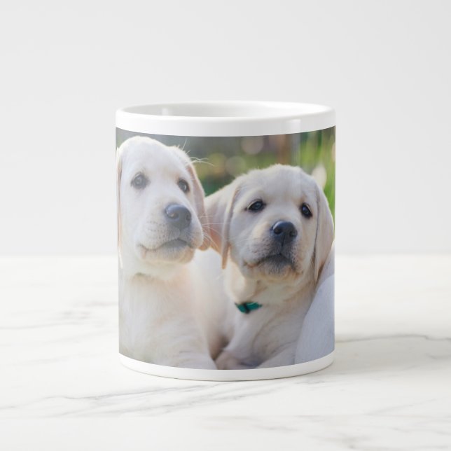 Cutest Baby Animals | Yellow Labrador Retrievers Giant Coffee Mug (Front)