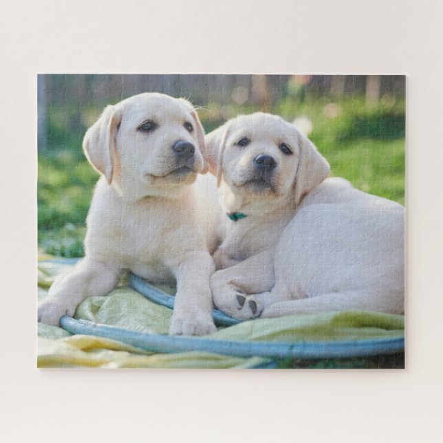Cutest Baby Animals | Yellow Labrador Retrievers Jigsaw Puzzle (Horizontal)