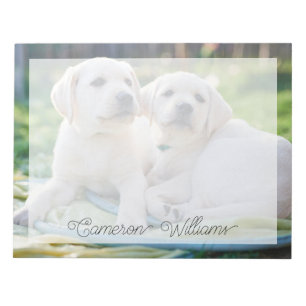 Cutest Baby Animals   Yellow Labrador Retrievers Notepad