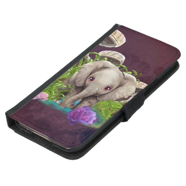 Cutest Baby Elephant  Samsung Galaxy Wallet Case (Bottom)