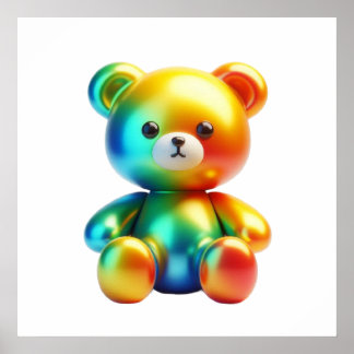 Cutest Bear Cub Wall Art Poster – Adorable Woodlan