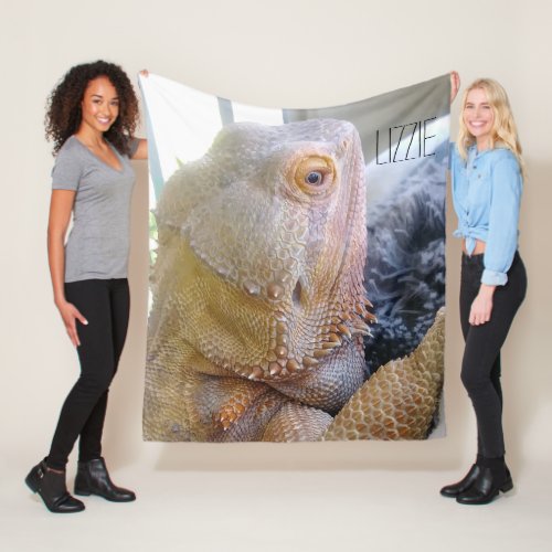 Cutest Bearded Dragon Picture Fleece Blanket