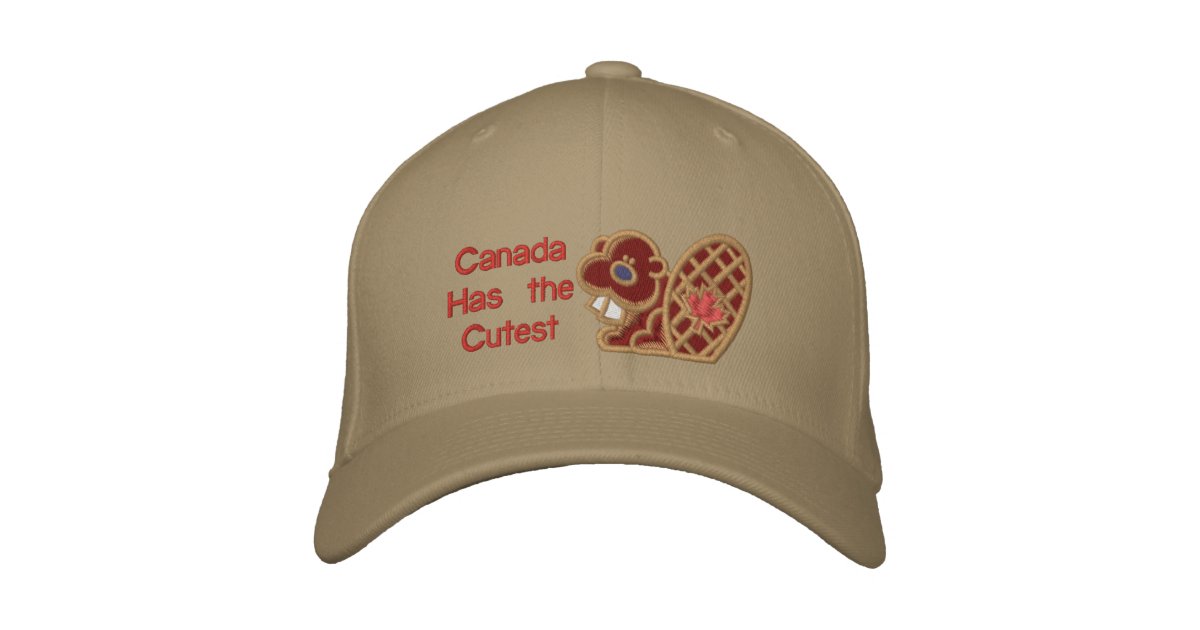 Cutest Beaver Embroidered Baseball Cap Zazzle