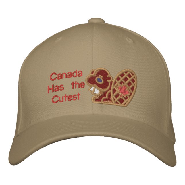 Cutest Beaver Embroidered Baseball Cap (Front)
