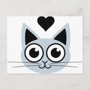 Cutest Blue Cat Postcard