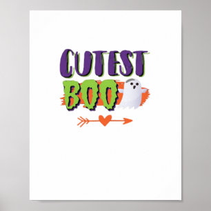 Cutest Boo Halloween Funny Casual Poster
