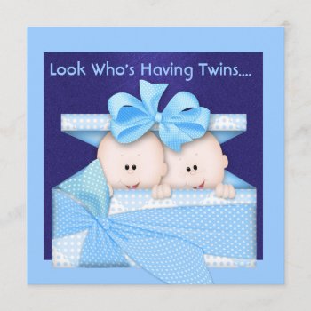 Cutest Boy Twins Baby Shower  Invitation by PersonalCustom at Zazzle