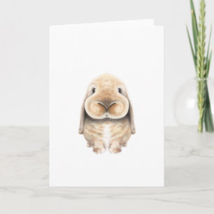 Cutest Bunny in the World! Letterpress Thank You Card
