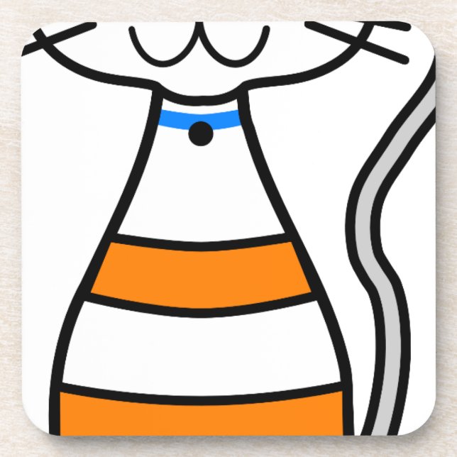 Cutest Cat Beverage Coaster (Front)