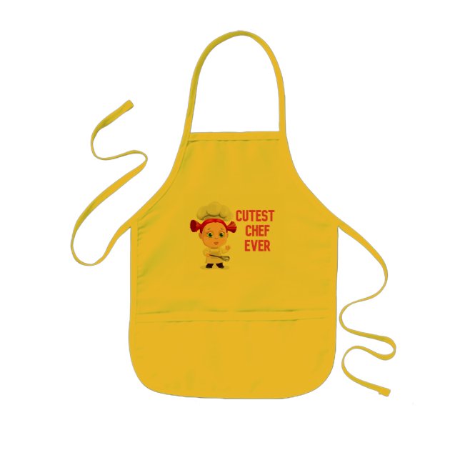 Cutest Chef Ever Apron for Girls (Front)