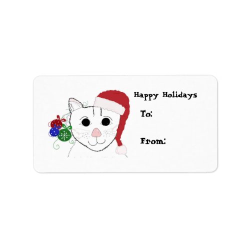 Cutest Christmas Cat Gift Tag