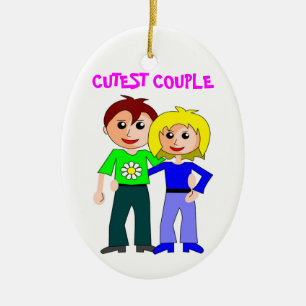 CUTEST COUPLE CERAMIC ORNAMENT